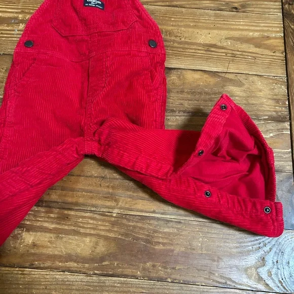 OshKosh B'gosh Kids Red Corduroy Overalls - Picture 3 of 4